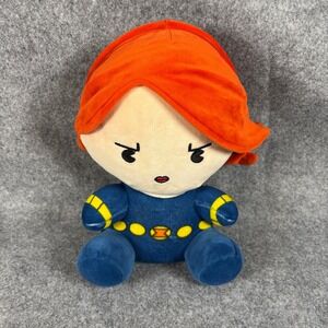 Miniso Marvel Black Widow Plush Small Blue Orange Stylized Superhero Toy